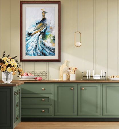 Beautiful Peacock 100% Hand Painted Modern Artwork