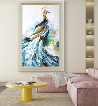 Beautiful Peacock 100% Hand Painted Modern Artwork
