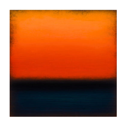 Abstract art with a gradient from orange to black