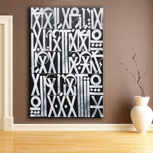 Black and Silver Retna Graffiti Pop Art