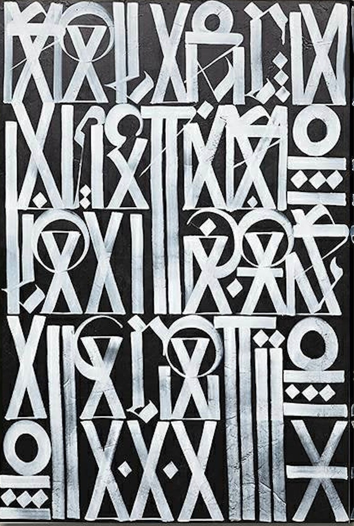 Black and Silver Retna Graffiti Pop Art