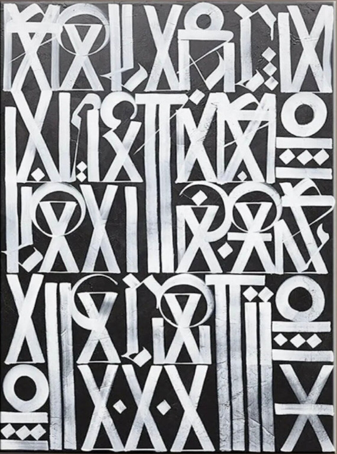 Black and Silver Retna Graffiti Pop Art