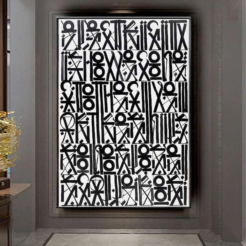 Black and White Retna Street Graffiti Pop Art