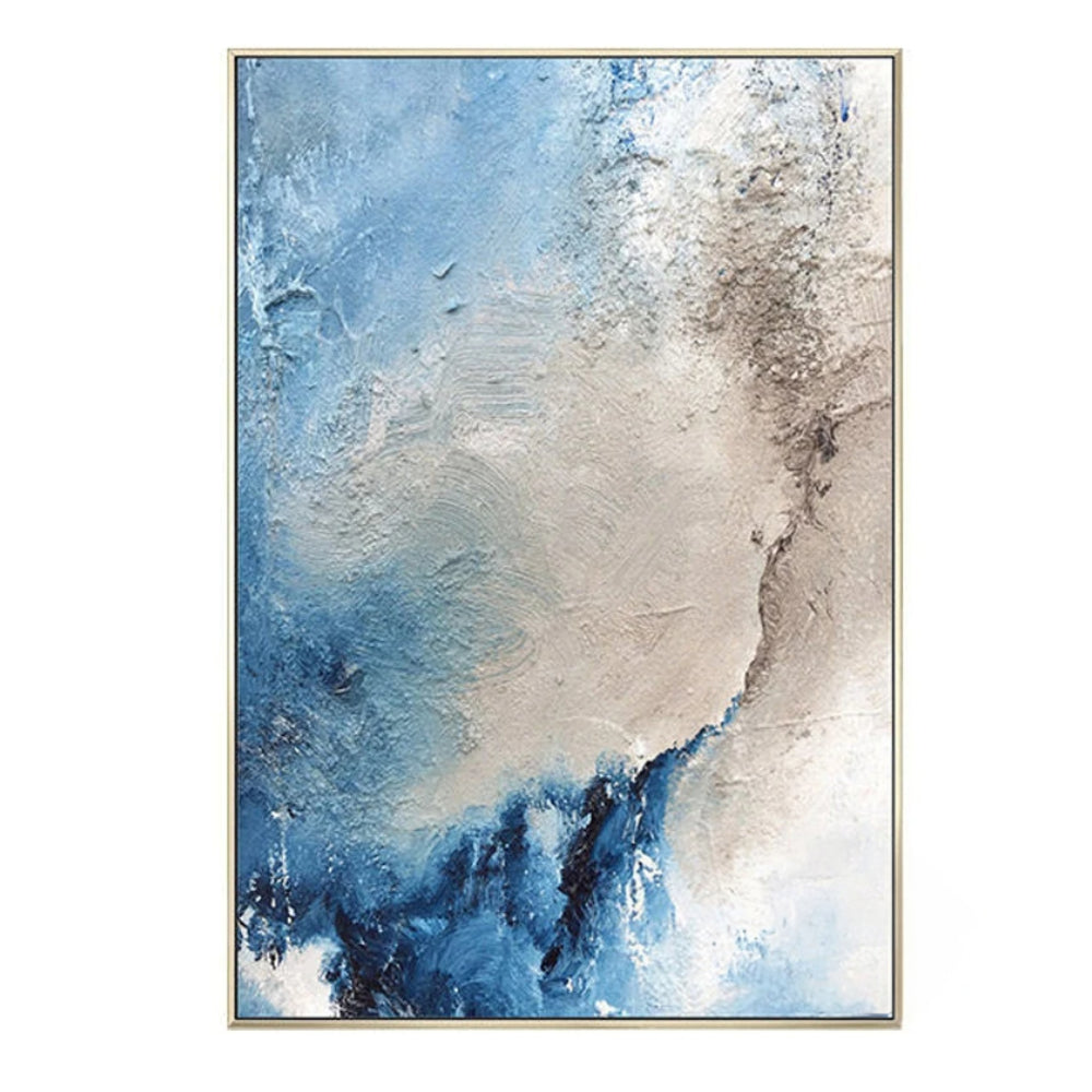 Blue Water Sea Shore Set of 3 Wall Painting