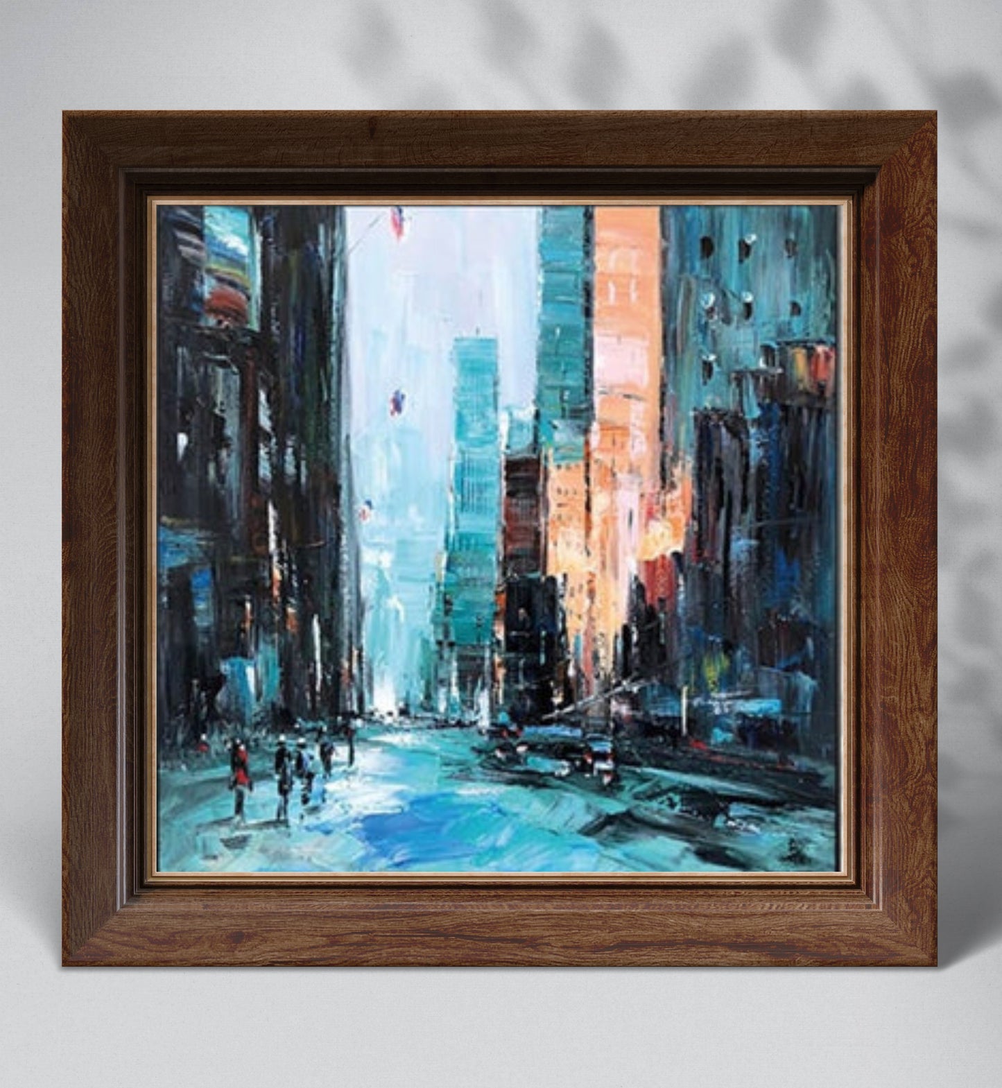 City Street View 100% Hand Painted Abstract Art