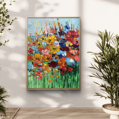 Colourful Spring Flowers 100% Hand Painted Art