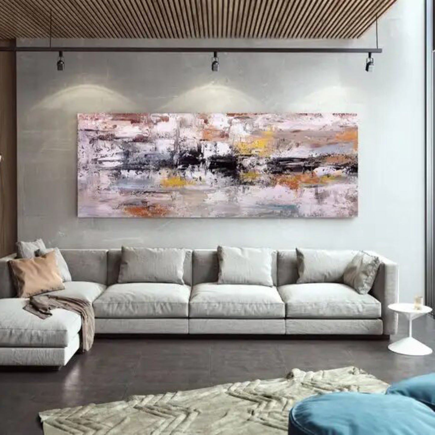 Colourful Large Abstract Living Room Art