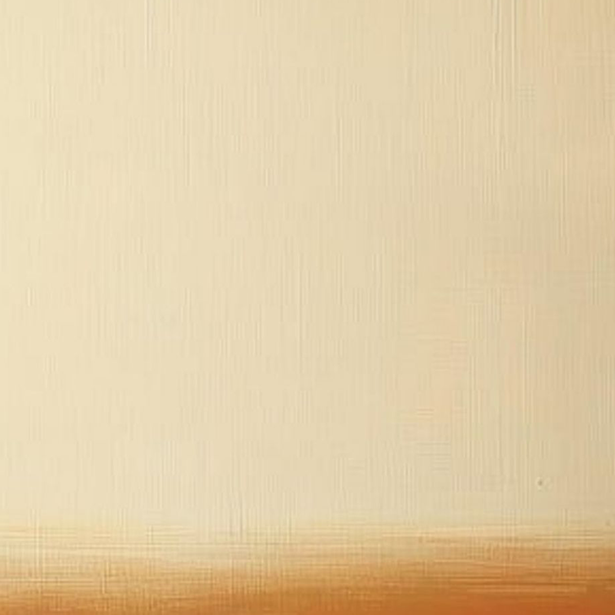 Hand-painted canvas showing cream beige above deep navy with a burnt orange band.