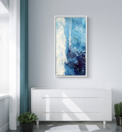 Delightful Ocean Arial View Textured Seascape Painting