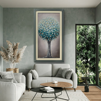 Elegant Fortune Tree 100% Hand Painted 3D Wall Art