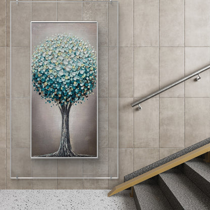 Elegant Fortune Tree 100% Hand Painted 3D Wall Art