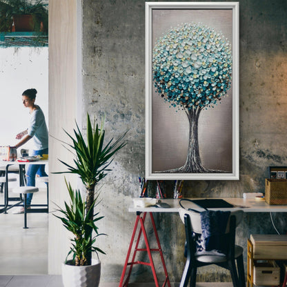 Elegant Fortune Tree 100% Hand Painted 3D Wall Art