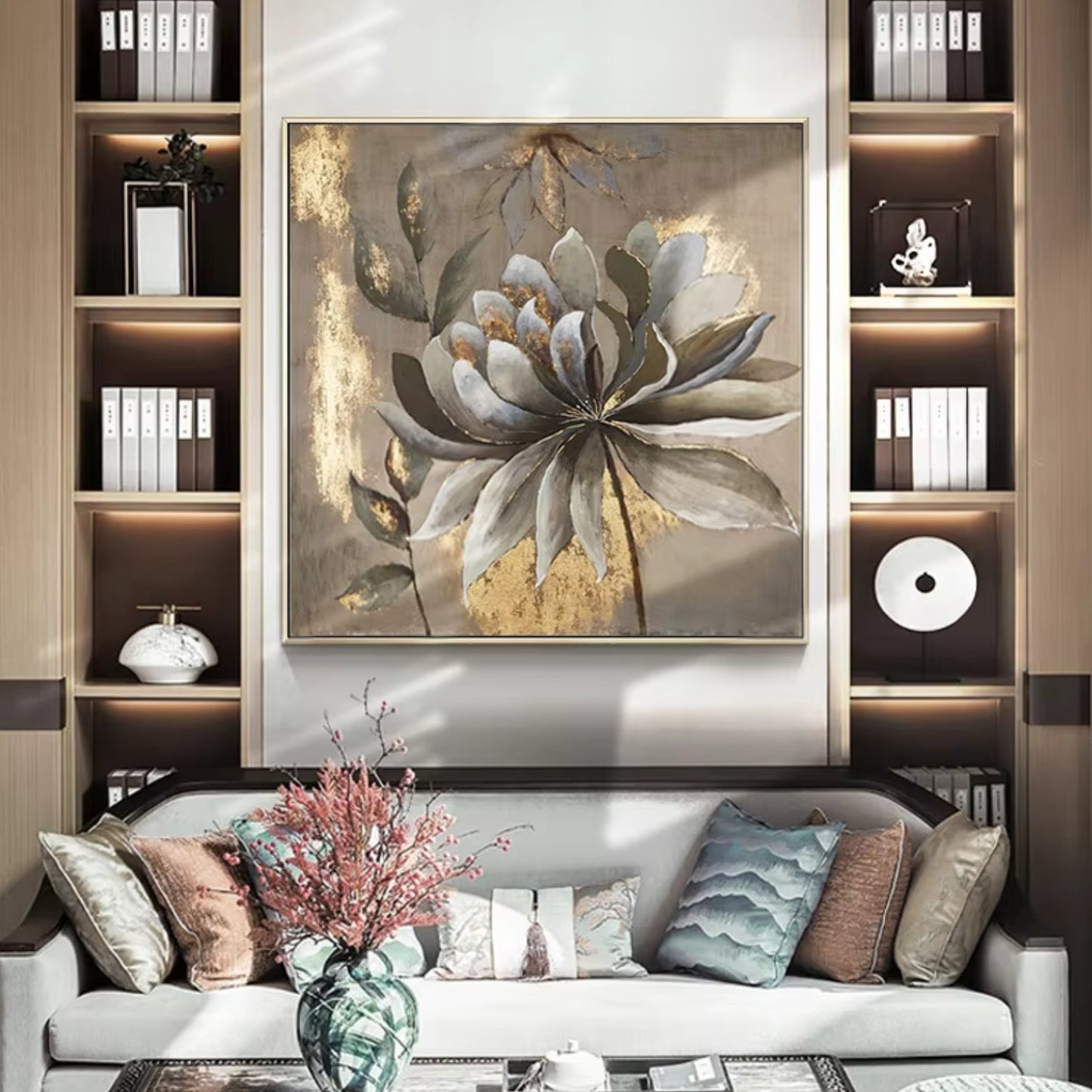 European Abstract Floral Oil Painting Elegant Wall Décor