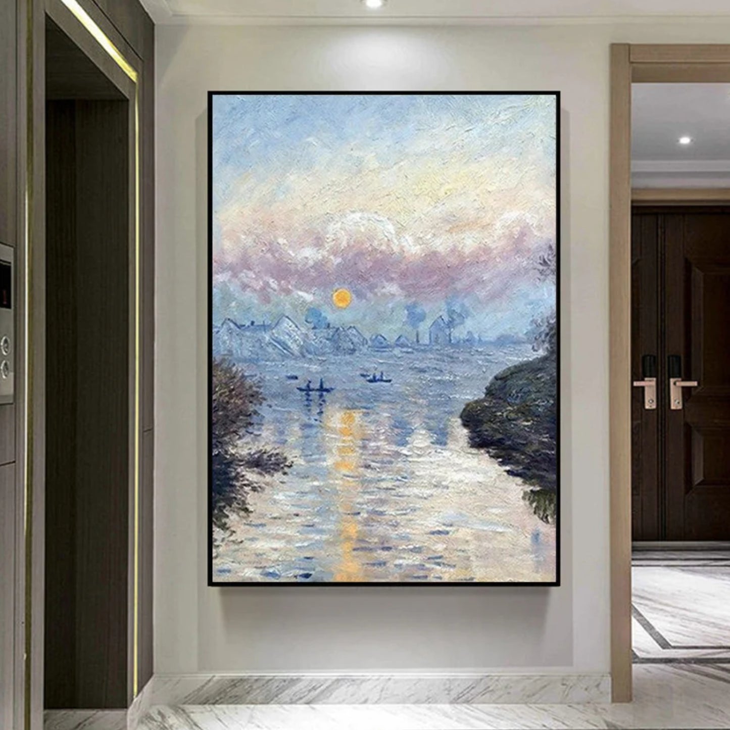 European Sunrise Handmade Canvas Oil Painting