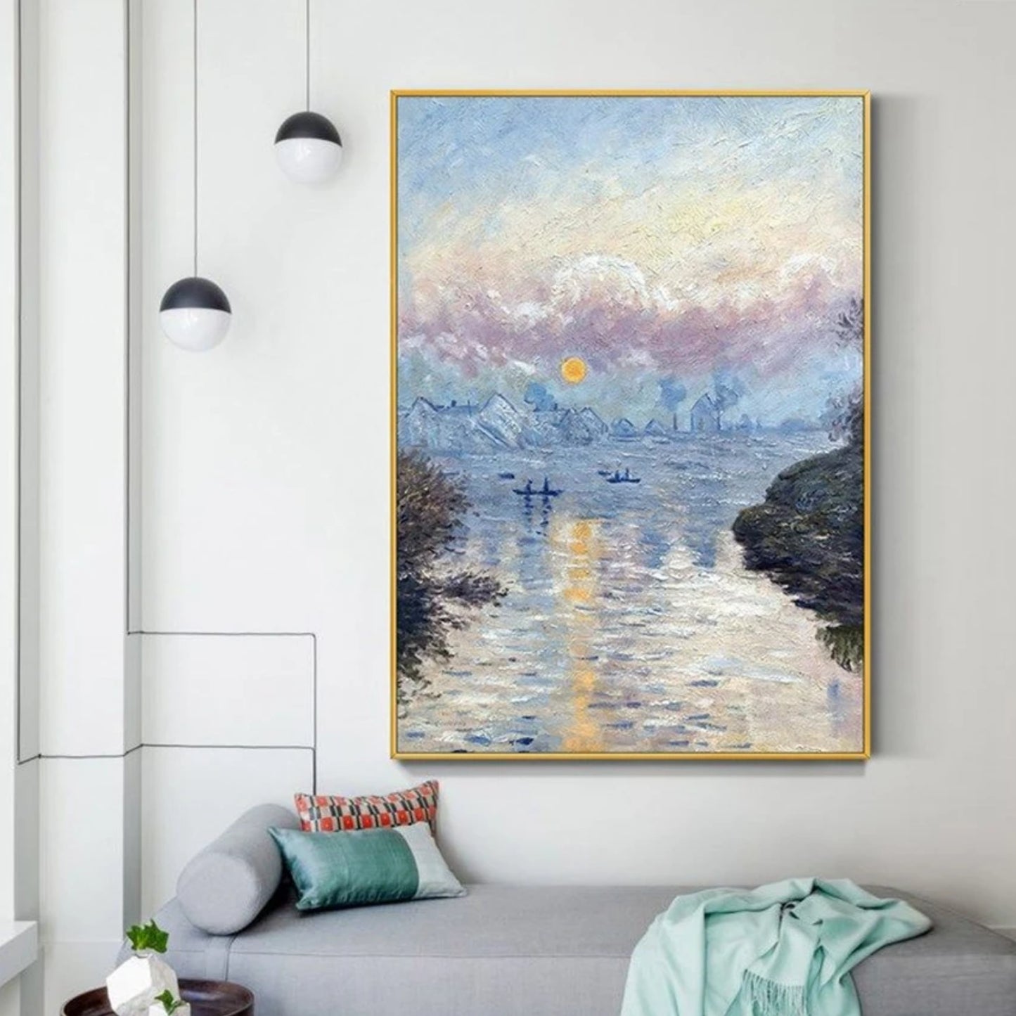 European Sunrise Handmade Canvas Oil Painting