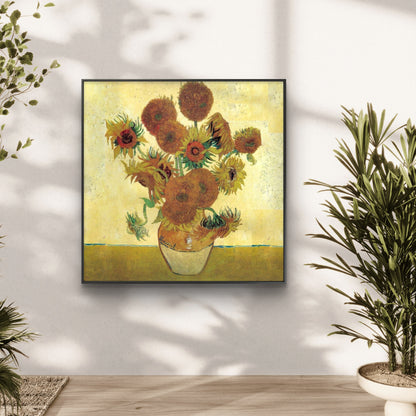 Famous Van Gogh Golden Sunflower Reproduction Textured Painting