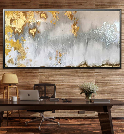 Gold and Silver Abstract Art - Luxurious Metallic Wall Decor