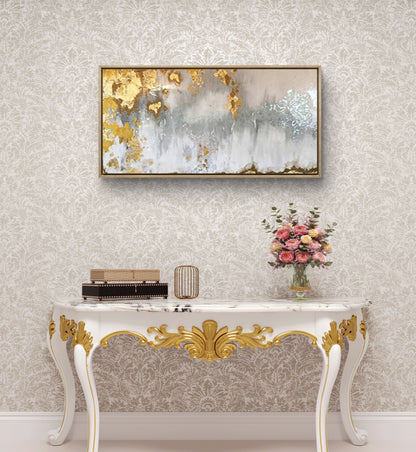 Gold and Silver Abstract Art - Luxurious Metallic Wall Decor
