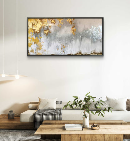 Gold and Silver Abstract Art - Luxurious Metallic Wall Decor