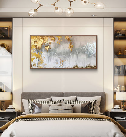 Gold and Silver Abstract Art - Luxurious Metallic Wall Decor