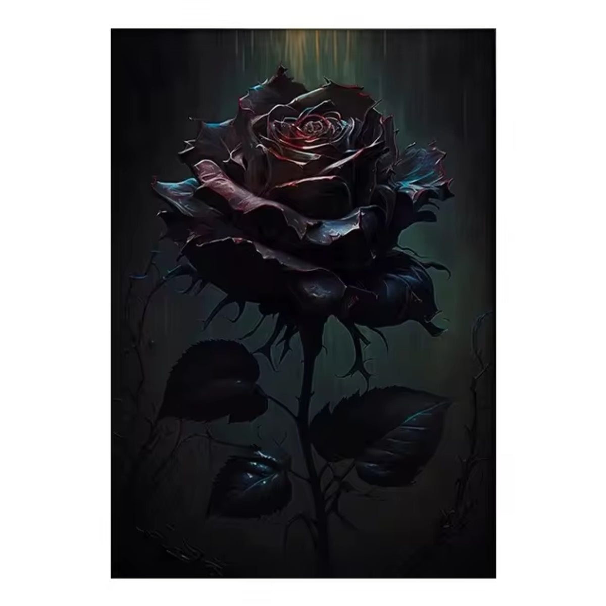Goth Black Roses Gothic Black Rose – Victorian Dark Academia Floral Wall Art – My Modern Art