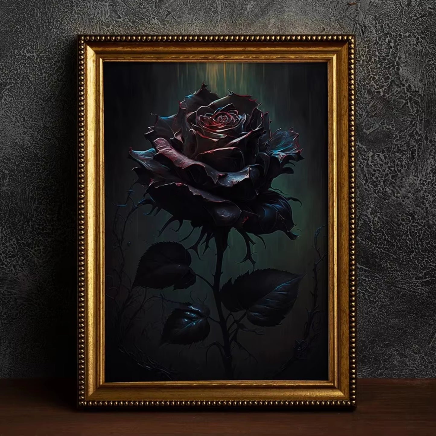 Gothic Victorian Rose Dark Academia Retro Halloween Wall Art