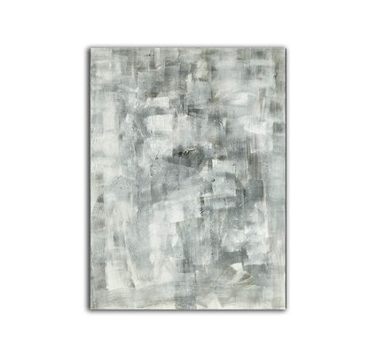 Monochrome Mist – Minimalist Grey Textured Abstract Canvas Art