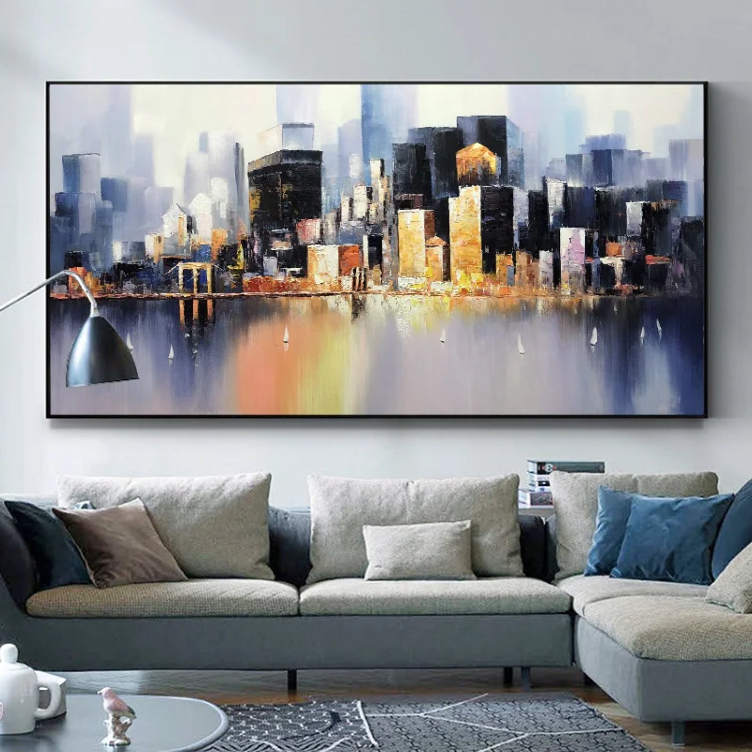 Hand Painted discount Cityscape Modern Oil Painting