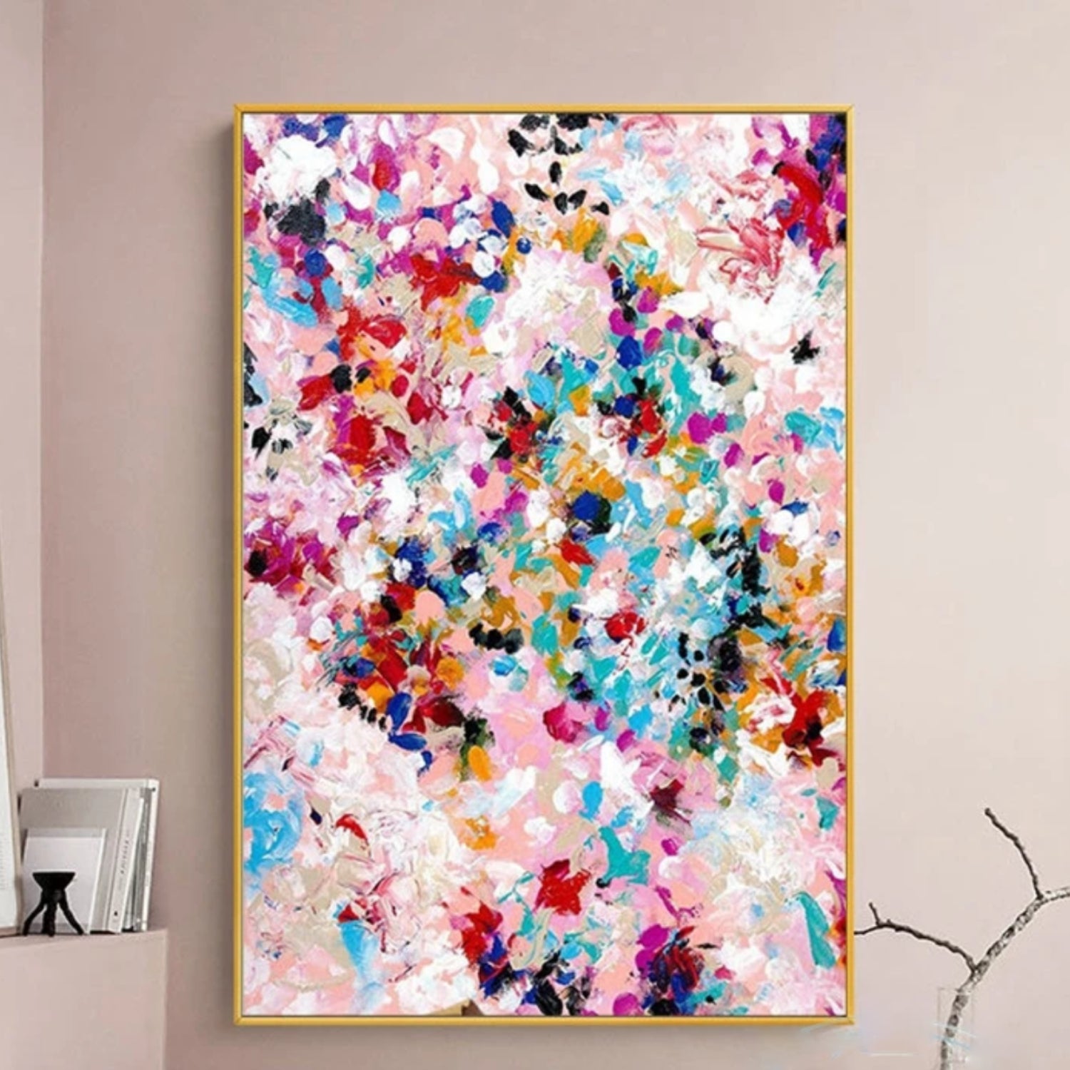 Handmade Floral Oil Painting Living Room Wall Art