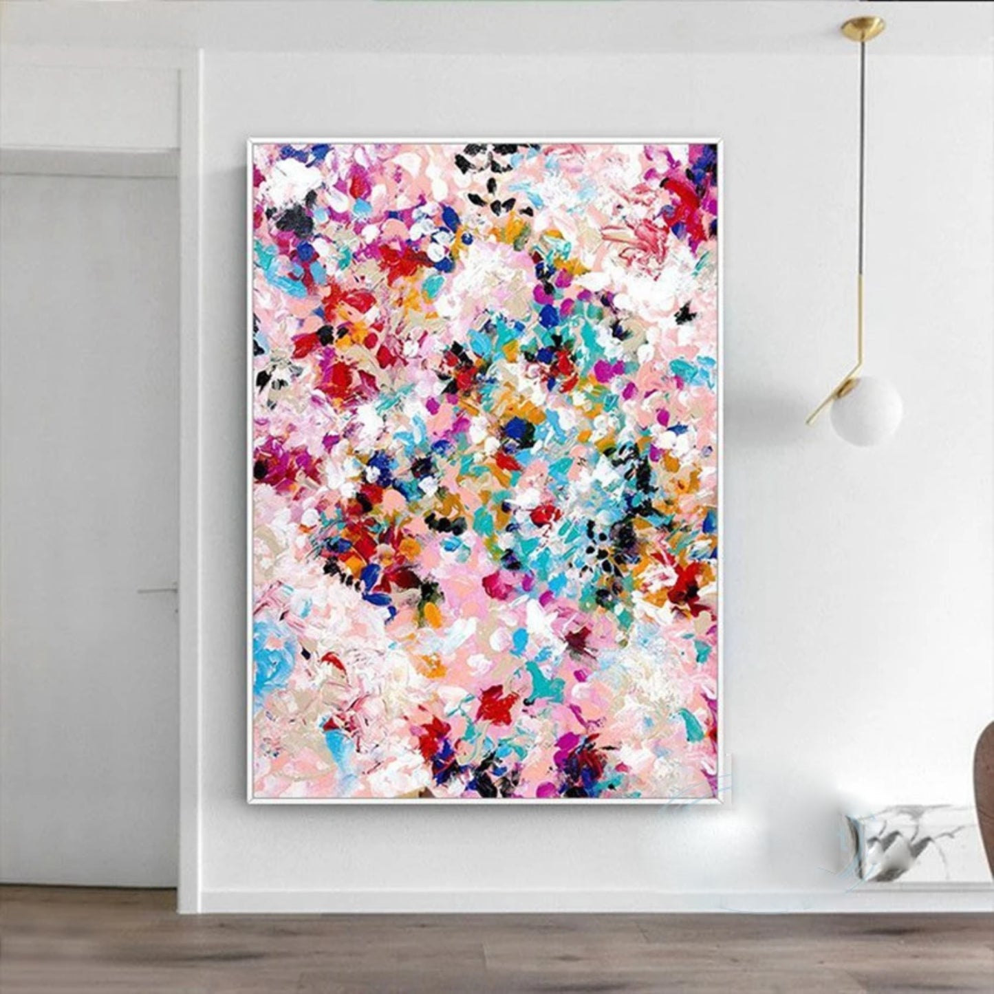 Handmade Floral Oil Painting Living Room Wall Art