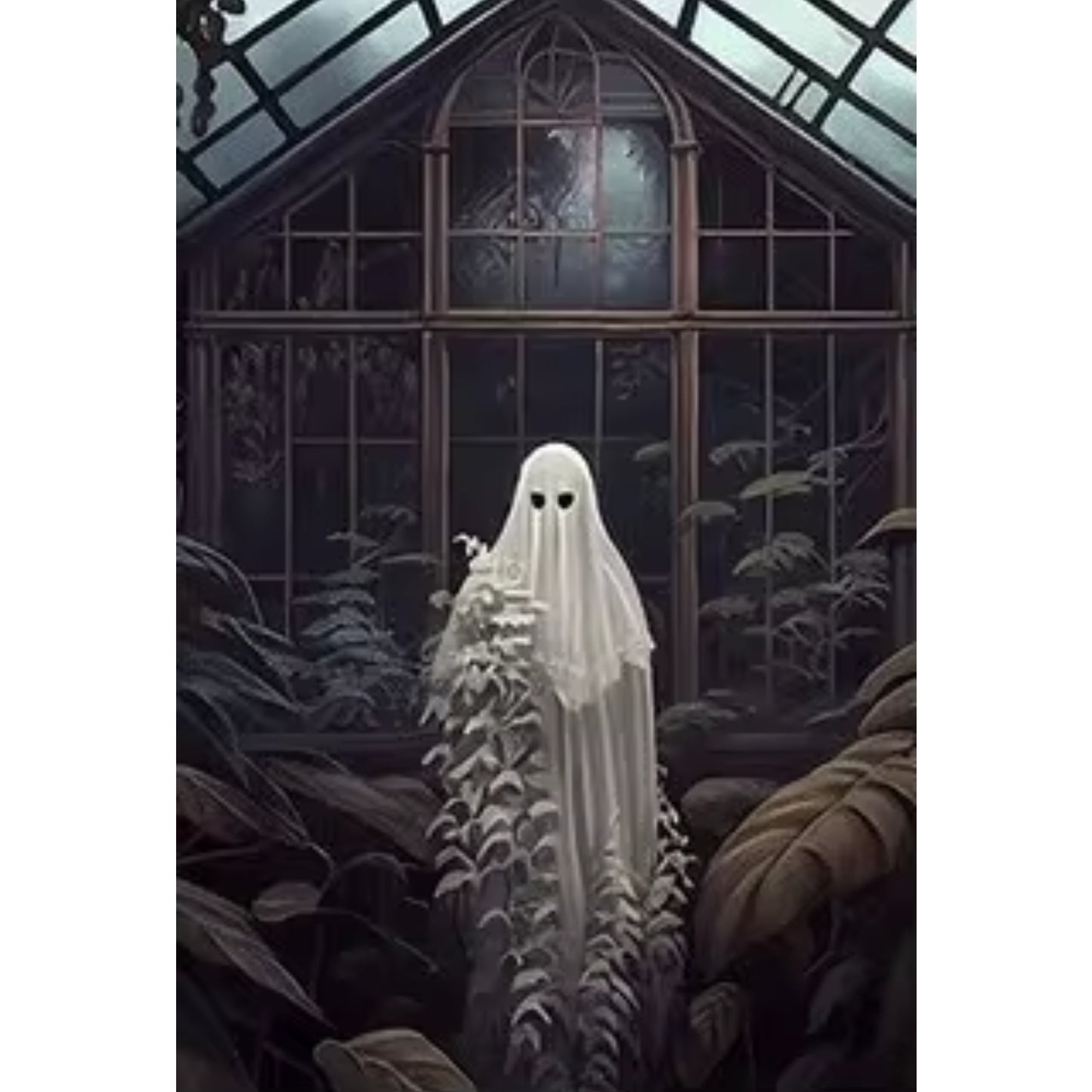 Haunting Greenhouse Ghost Dark Academia Gothic Wall Art