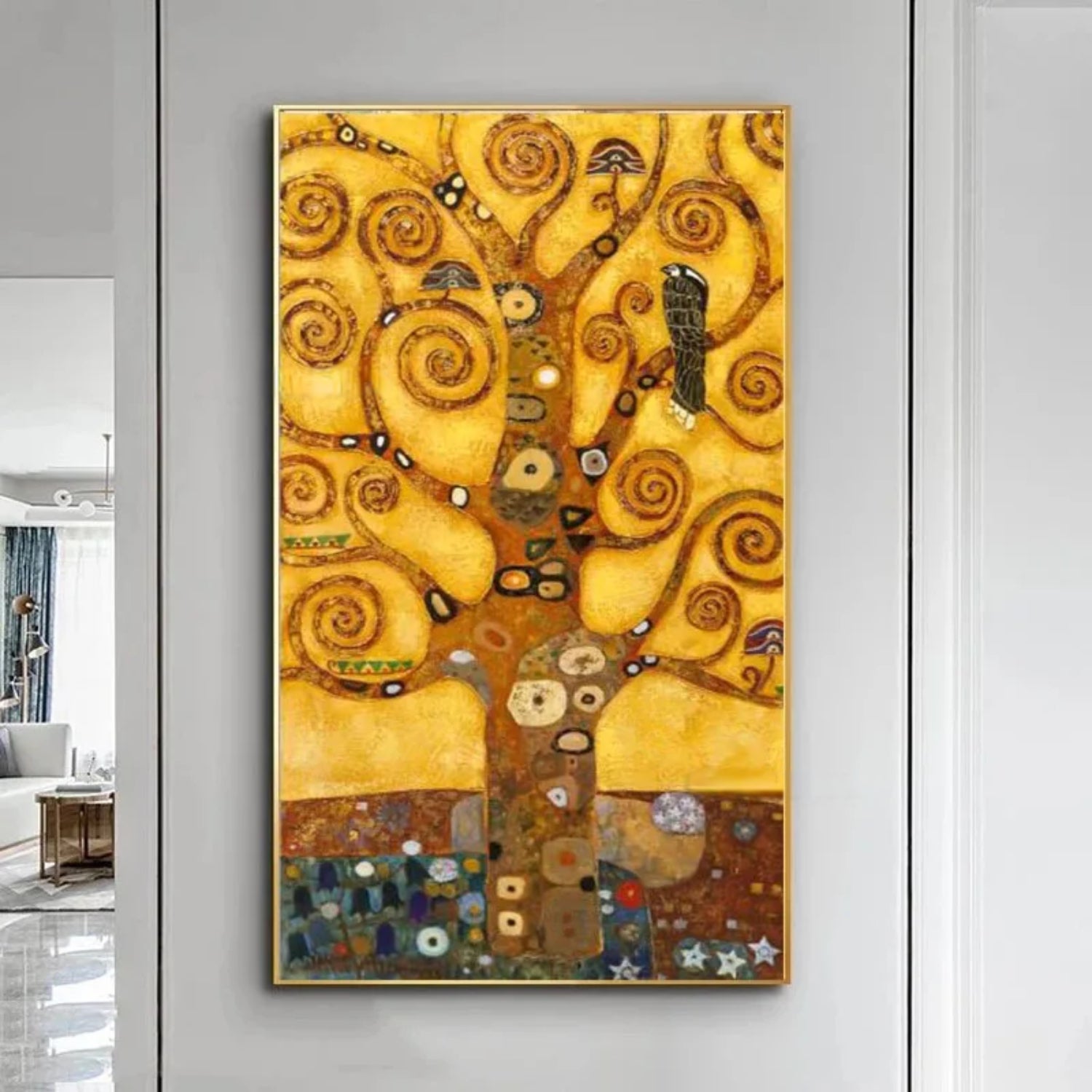 Golden Symphony The Tree of Life in Spiraling Elegance