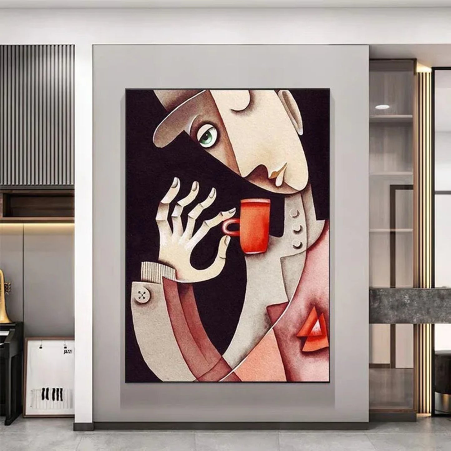 Nordic Reflection Picasso Modern Cubist Canvas Art