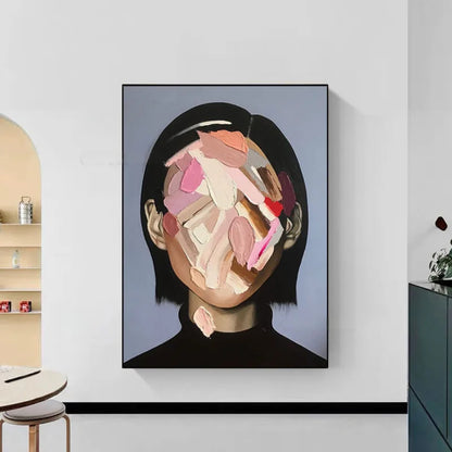 Colourful Identity Abstract Girl Canvas Art