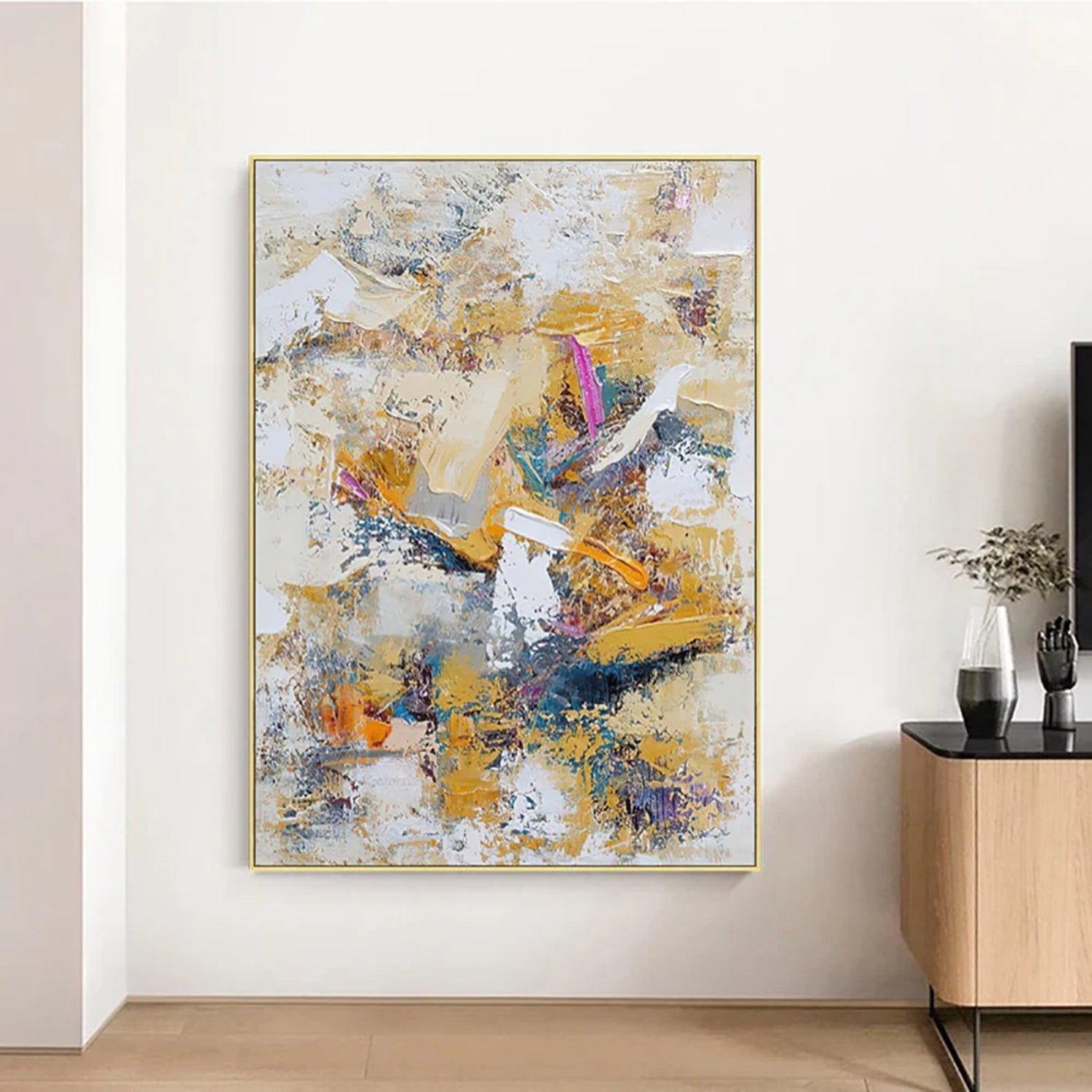 Modern Abstract Art in Neutral Tones - Contemporary Wall Décor