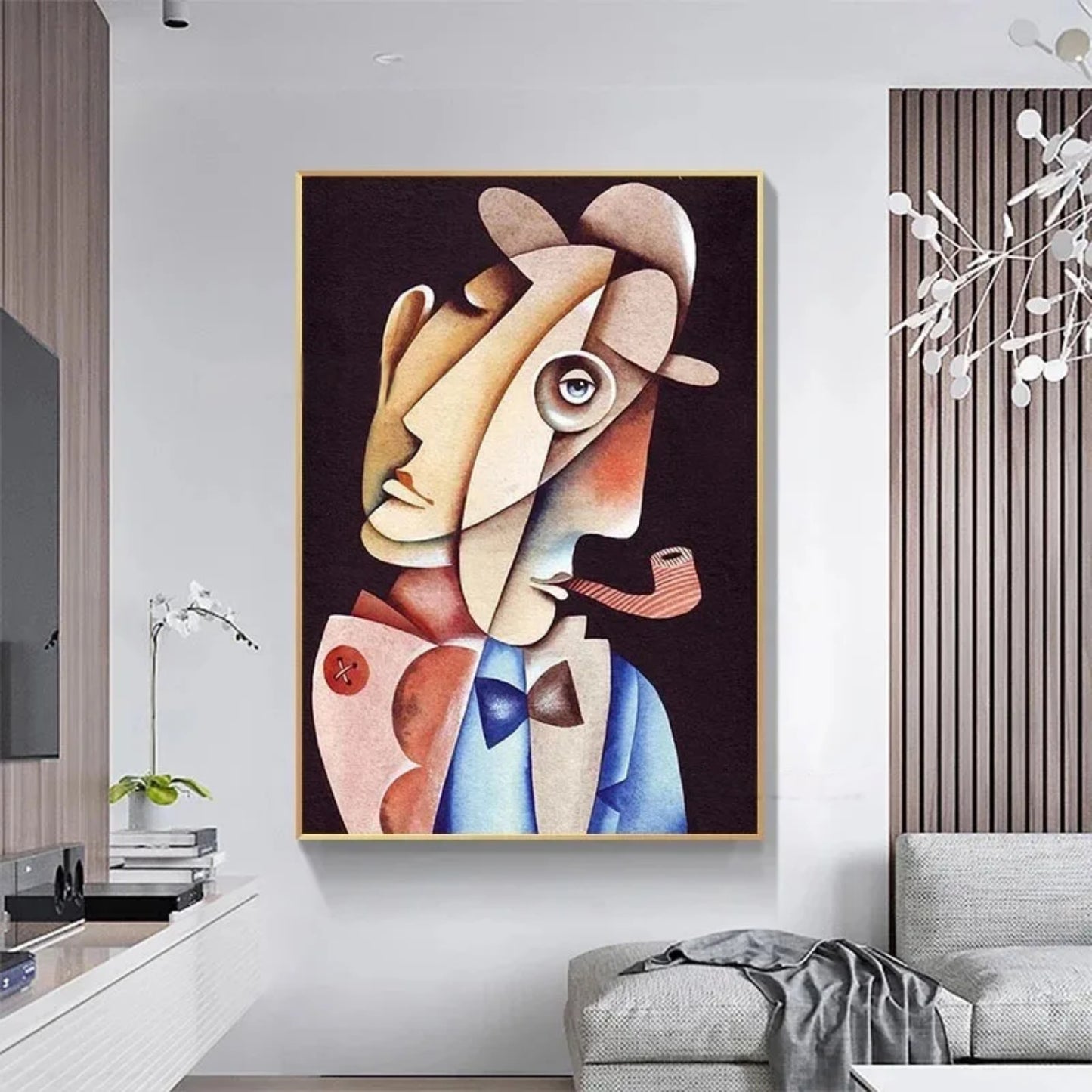 Picasso Nordic Elegance Abstract Smoker Canvas Art