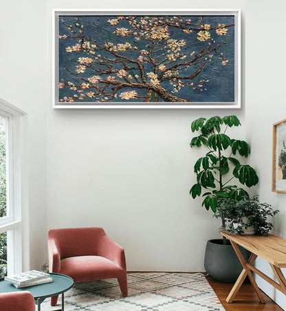 Impressionist Almond Blossom Tree Thick Textured Art