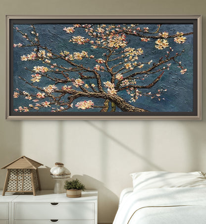 Impressionist Almond Blossom Tree Thick Textured Art