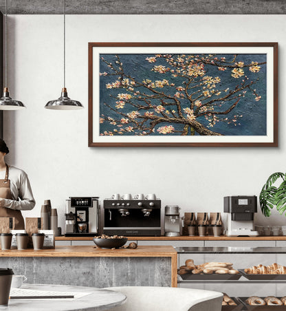 Impressionist Almond Blossom Tree Thick Textured Art