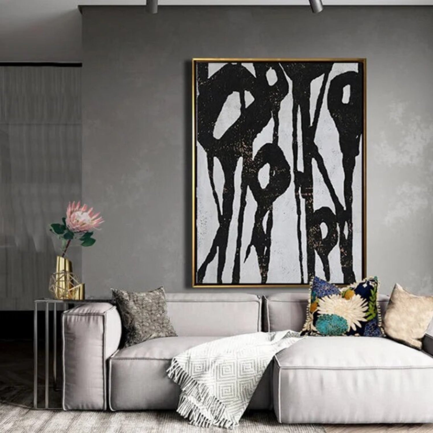 Large Abstract Living Room Decor Oil Painting