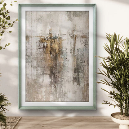 Grey & Brown Textured Abstract Painting – Large Hand-Painted Canvas