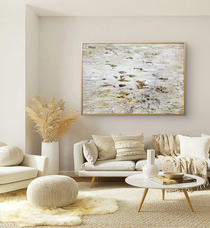 Large Nordic Neutral Colour Abstract Textured Art