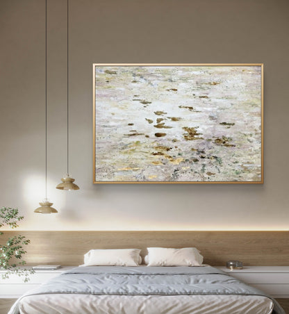 Large Nordic Neutral Colour Abstract Textured Art