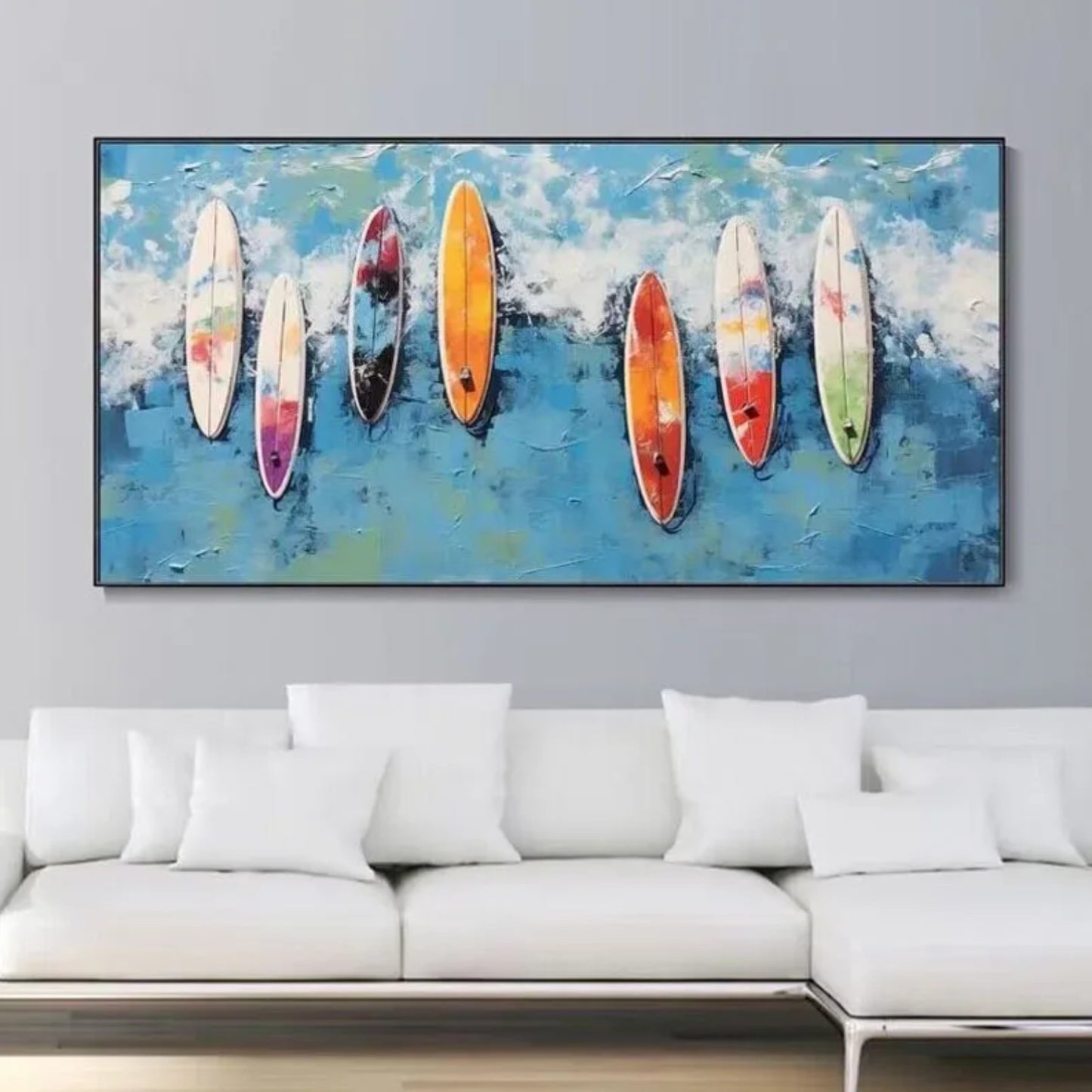 Luxury Handmade Sailboat Oil Painting Decor