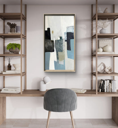 Minimalist Geometric Colour Blocks Abstract Painting