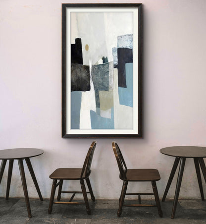Minimalist Geometric Colour Blocks Abstract Painting