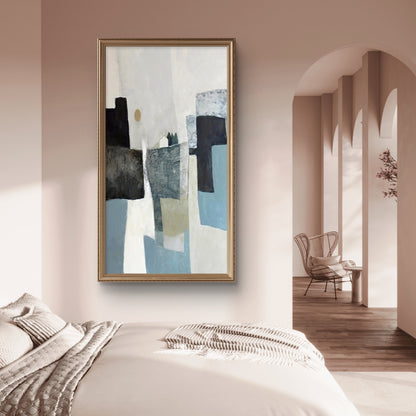 Minimalist Geometric Colour Blocks Abstract Painting