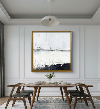 Minimalist Monochromic Landscape Textured Painting