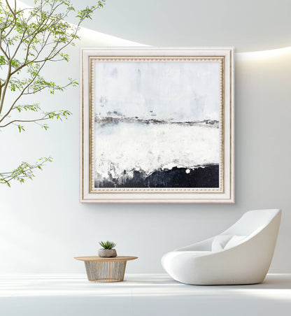 Minimalist Monochromic Landscape Textured Painting
