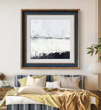 Minimalist Monochromic Landscape Textured Painting